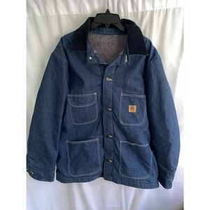 Vintage Big Ben By Wrangler Denim Jacket Blanket Lined Chore USA Made Mens 24x30